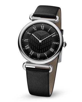 Fendi + 41mm Palazzo Watch W/ Leather Strap