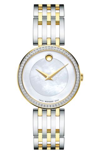 Movado + Esperanza Diamond Bezel Bracelet Watch