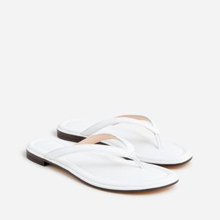 J.Crew + Menorca Padded Thong Sandals in Leather
