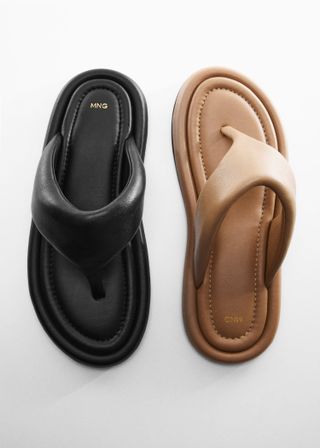 Mango + Leather Sandals With Straps