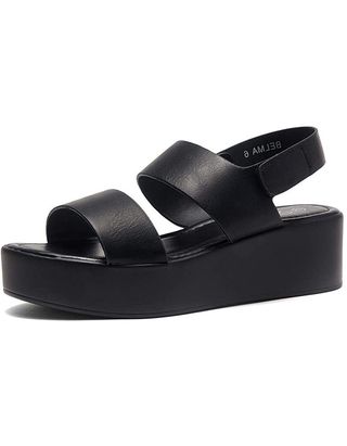 Herstyle + Open Toe Ankle Strap Platform Wedge Sandals