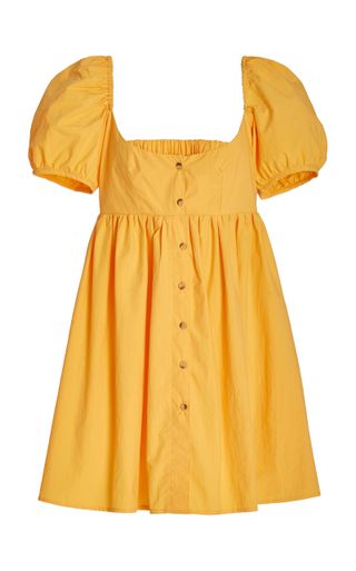 Ciao Lucia + Diana Puffed-Sleeve Cotton Mini Dress