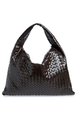 Bottega Veneta + Large Hop Intrecciato Leather Hobo Bag