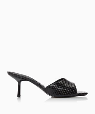 Dune London + Marnie Wide Fit Mid-Stiletto Mules in Black