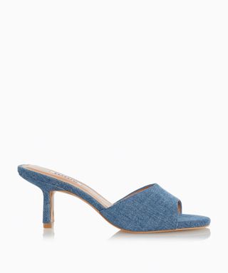 Dune London + Marnie Square Toe Mules in Blue