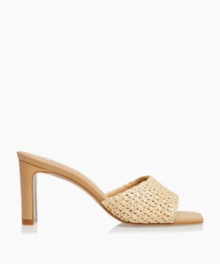 Dune London + March Set Back Heel Mules in Natural