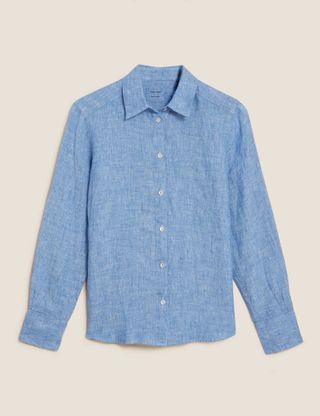 M&S Collection + Pure Linen Long Sleeve Shirt