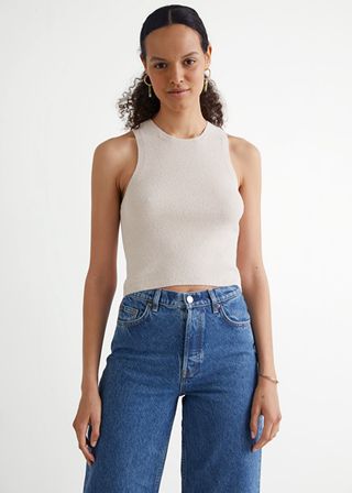 & Other Stories + Fitted Cropped Tank Top