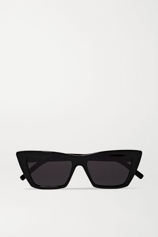 Saint Laurent + Mica Cat-Eye Acetate Sunglasses