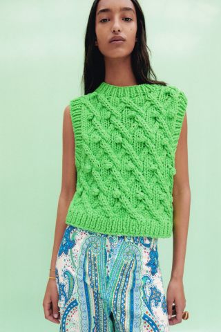 Zara + Woven Knit Limited Edition Vest