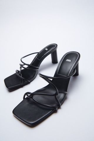 Zara + Heeled Sandals With Straps