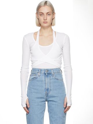 Helmut Lang + Wrap Long Sleeve T-Shirt