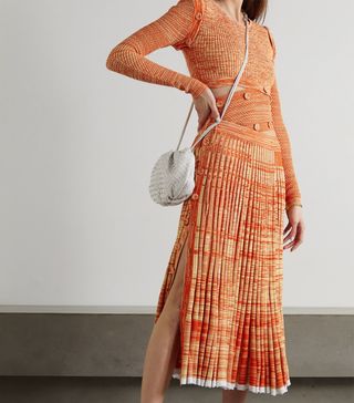 Christopher Esber + Deconstruct Convertible Space-Dyed Knitted Midi Dress