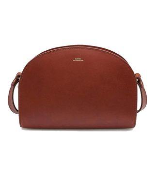 A.P.C. + Half-Moon Bag in Smooth Leather
