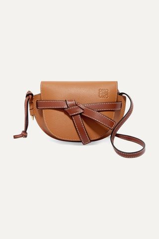 Loewe + Gate Mini Textured-Leather Shoulder Bag
