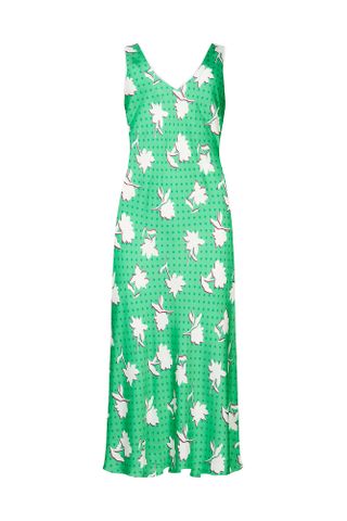 Mirla Beane + Polka Dot Floral Slip Dress