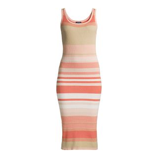Scoop + Striped Tank Midi Dress