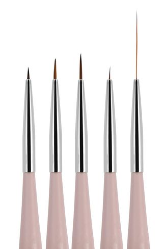 Beaute Galleria + 5 Pieces Nail Art Brush Set With Liners