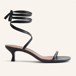 Reformation + Carina Lace Up Mid Heel Sandal