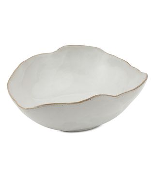 Thirstystone + Asymmetrical White Glazed Ceramic Bowl
