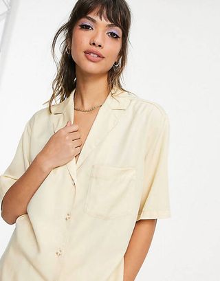 Asos Design + Oversized Shirt and Trouser Co-Ord in Buttermilk