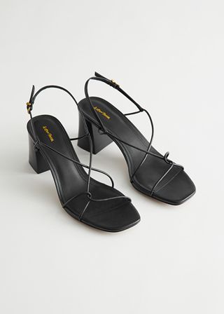 & Other Stories + Strappy Leather Heeled Sandal