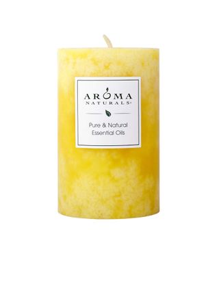 Aroma Naturals + Orange and Lemongrass Scented Pillar Candle