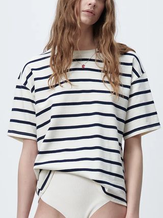 Zara + Oversized Striped Top