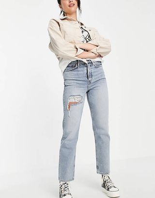 Topshop + Dad Jeans with Rips