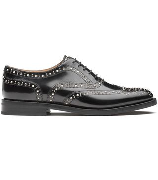 Church's + Burwood Met. Polished Binder Oxford Brogue Stud in Black