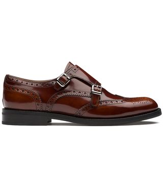 Church's + Lana R Polished Fumè Monk Brogue in Tabac