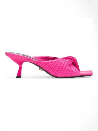 Versace + Textured Twist Strap Sandal