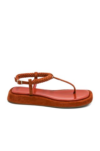 Gia/RHW + Flat Thong Suede Sandals