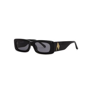 Linda Farrow Luxe x The Attico + Mini Marfa Rectangle-Frame Sunglasses