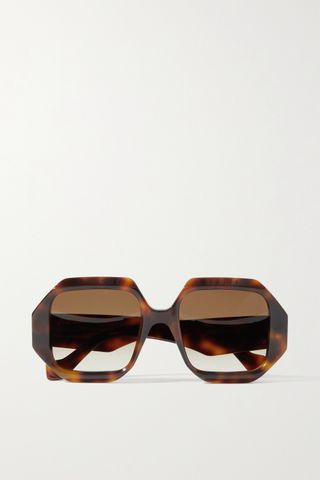 Loewe + Octagon-Frame Tortoiseshell Acetate Sunglasses