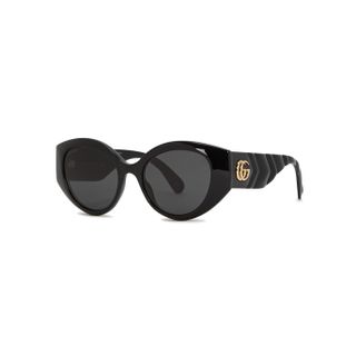 Gucci + Black Cat-Eye Sunglasses