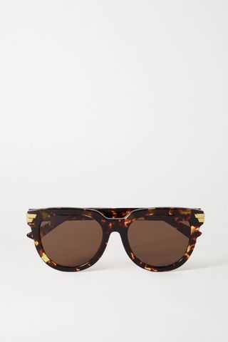 Bottega Veneta + Square-Frame Tortoiseshell Acetate Sunglasses