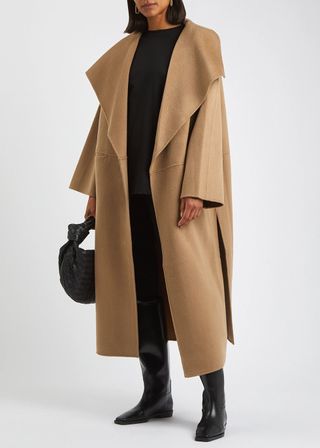 Totême + Camel Wool and Cashmere-Blend Coat