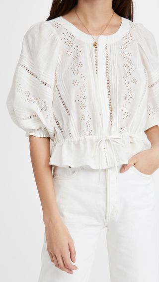 Free People + Daisy Chains Eyelet Top