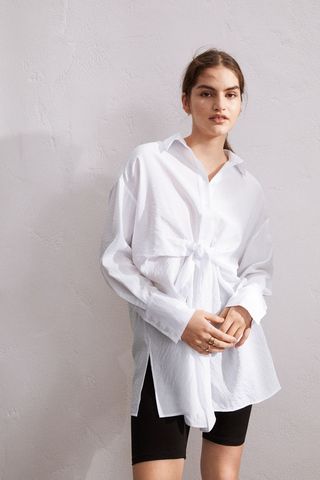 H&M + Long Tie-Detail Shirt