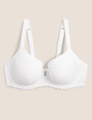 Marks & Spencer + Cotton & Lace Full Cup Bra A-E in White