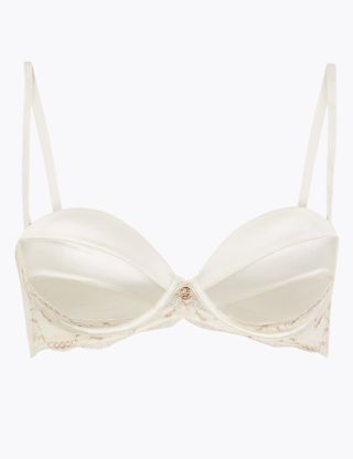 Marks & Spencer + Silk & Lace Multiway Push Up Bra A-E in Ivory