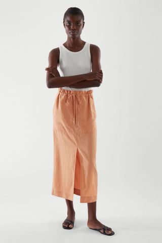 COS + Linen Paperbag Waist Skirt