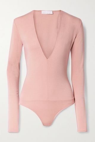 Fleur Du Mal + Pink Stretch-Cotton Jersey Thong