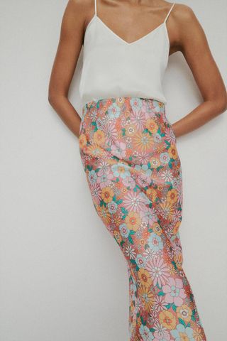 Warehouse + Floral Midi Skirt