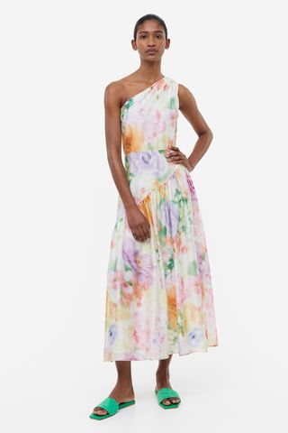 H&M + Lyocell-Blend One-Shoulder Dress