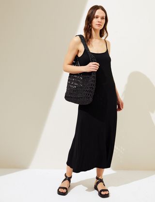 M&S Collection + Jersey Scoop Neck Maxi Slip Dress