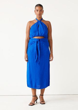 & Other Stories + Halter Cut-Out Midi Dress