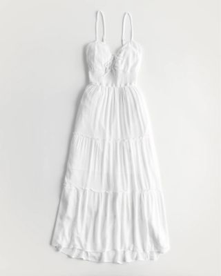 Hollister + Smocked Woven Midi Dress