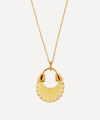 Shyla + Gold-Plated Etienne Glass Pendant Necklace